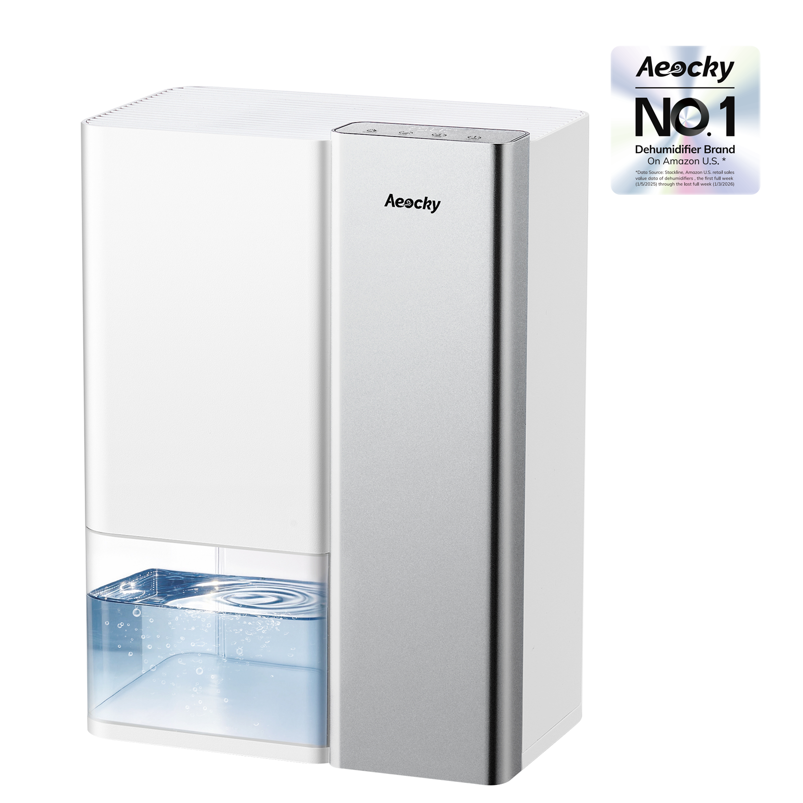 AEOCKY Small Dehumidifier Model VivaSilent, Max 64oz