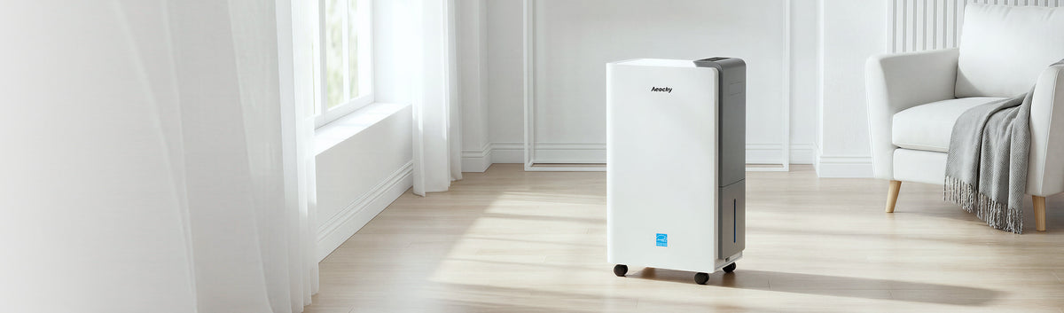 AEOCKY dehumidifier in a bright home