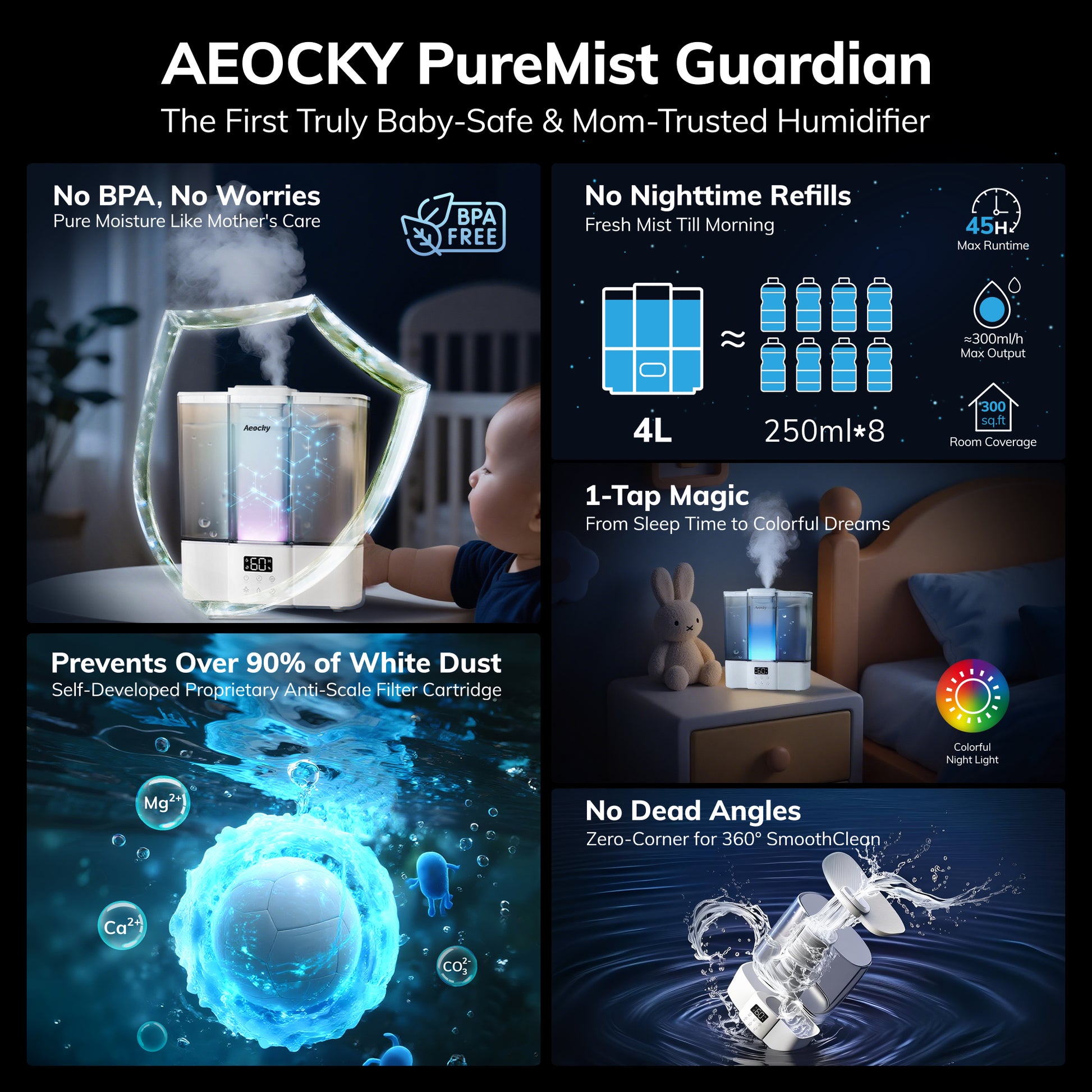 AEOCKY Humidifier Model Walden - for baby specially