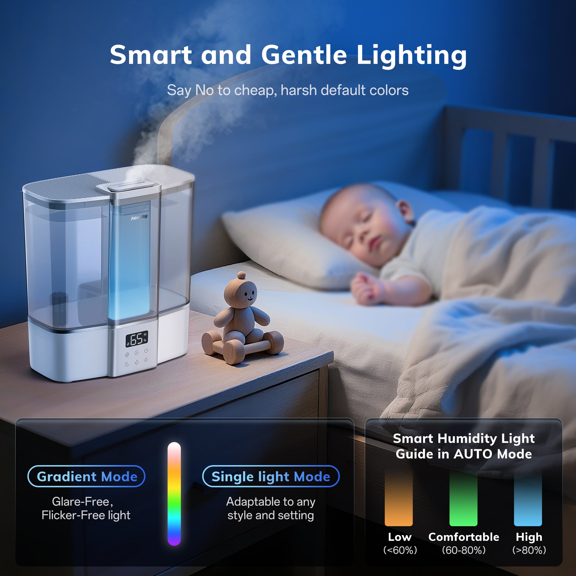 AEOCKY Humidifier Model Walden（Black） - for baby specially