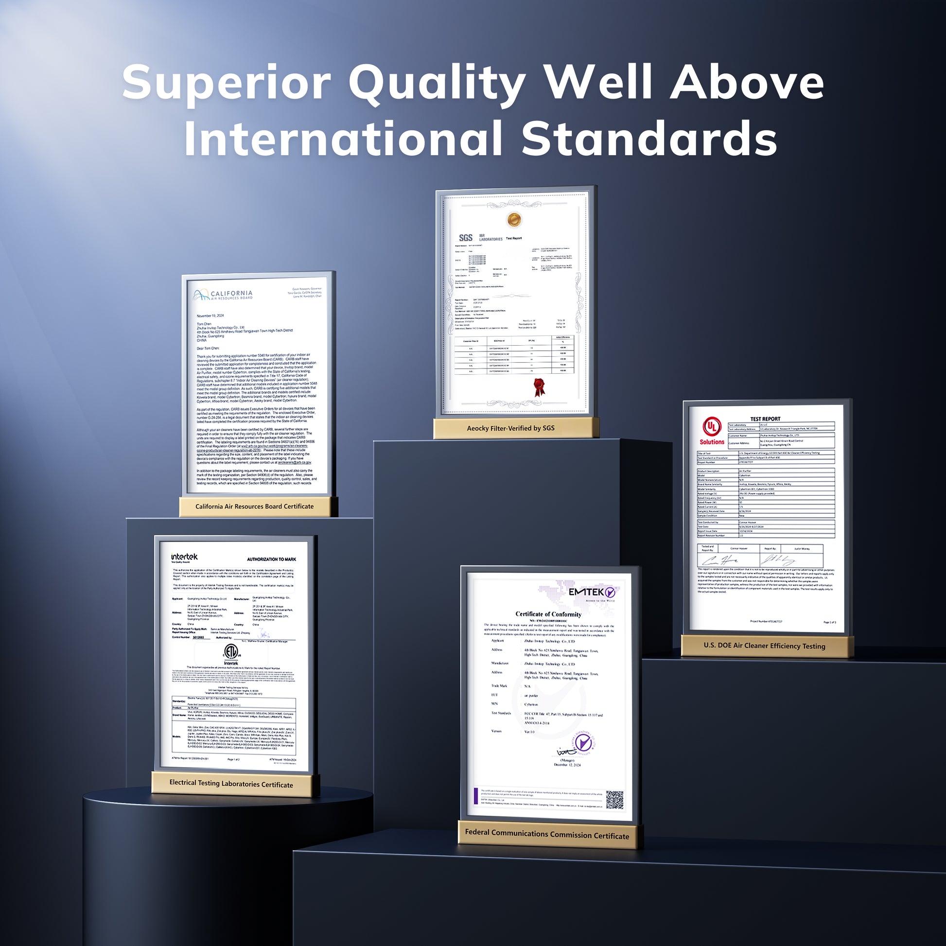 AEOCKY 2300 ft² Energy Star Air Purifiers, Proprietary YearChange Filter Tech, with Multi-Effect Filter, Washable Pre-Filter, Scent Capsule, Air Quality Monitor, for Home Large Room bedroom Pets Odor