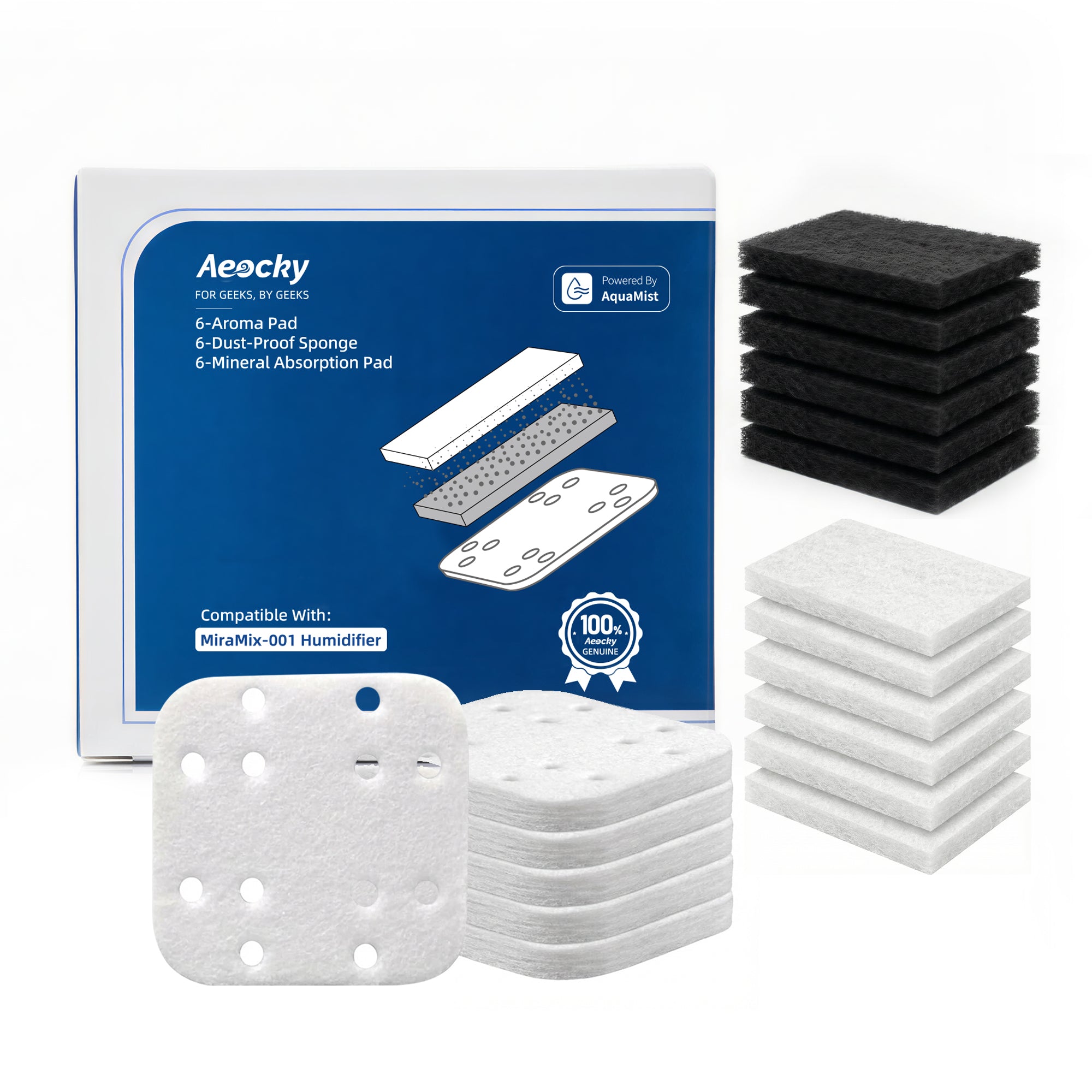 AEOCKY Humidifier Filter for MiraMix-001 (6pcs)