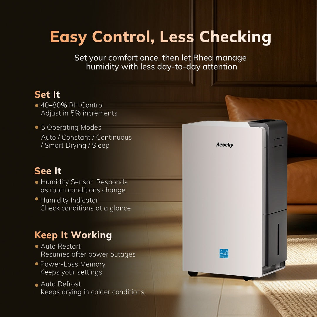 Aeocky Rhea | Energy Star Most Efficient Dehumidifier for Large Room