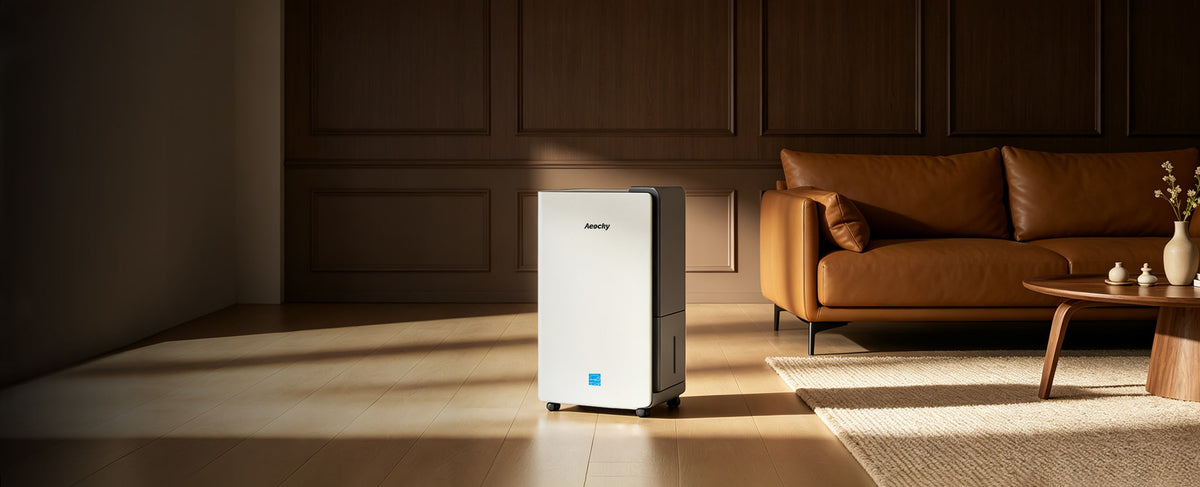 AEOCKY Rhea dehumidifier in a large living space