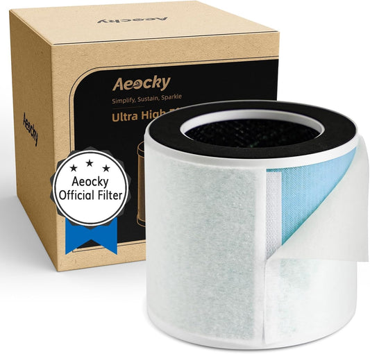 5-in-1 Air Purifier Replacement Filter for Aeocky Pandora with Washable Pre-Filter, Activated Carbon Filter, 2nd Generation, 1 Pack, Standard