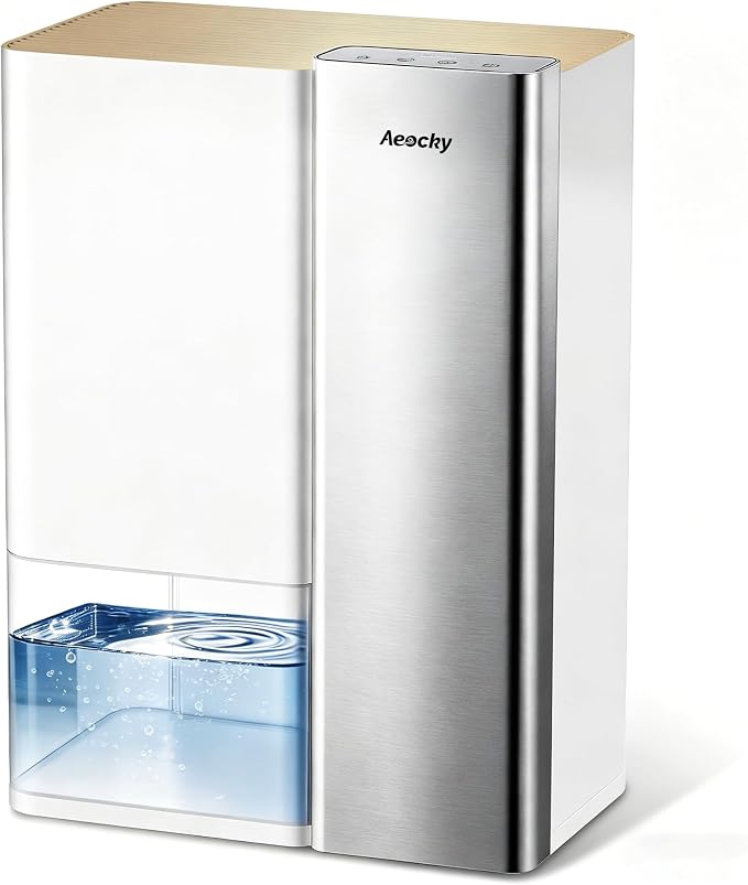 Aeocky VivaSilent Ultra-Quiet Small Dehumidifier for Bathroom & Closet
